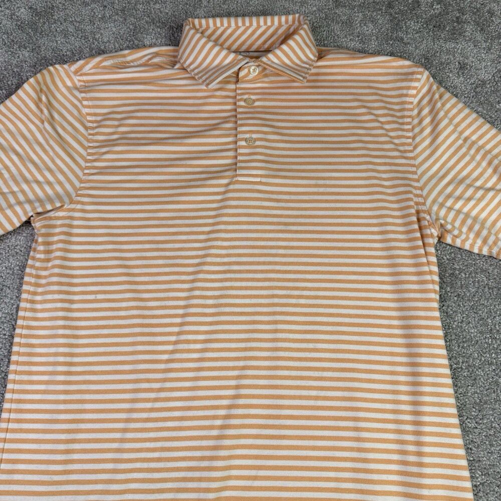 Southern Tide Shirt Mens Small Orange Striped Preppy Casual
